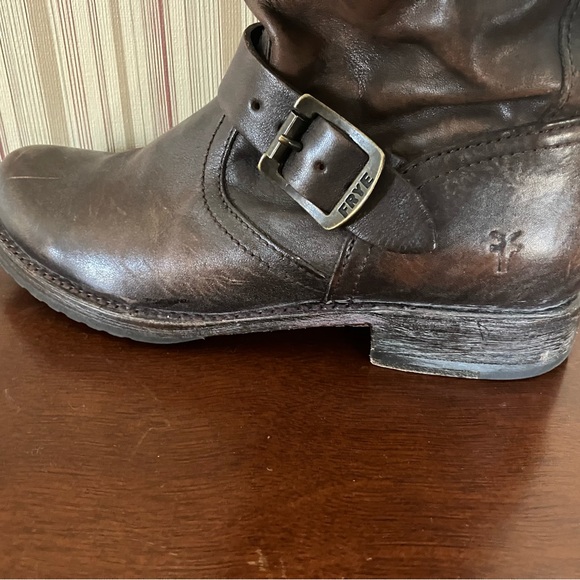 Frye Boots Calf-Length Real Leather with Adjustable Buckles - Picture 5 of 9